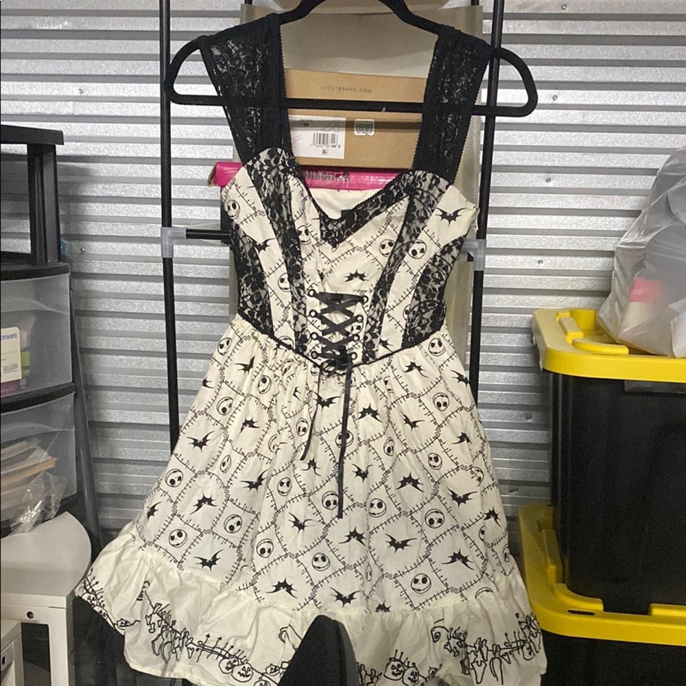 Disney Black and Cream Midi Dress
